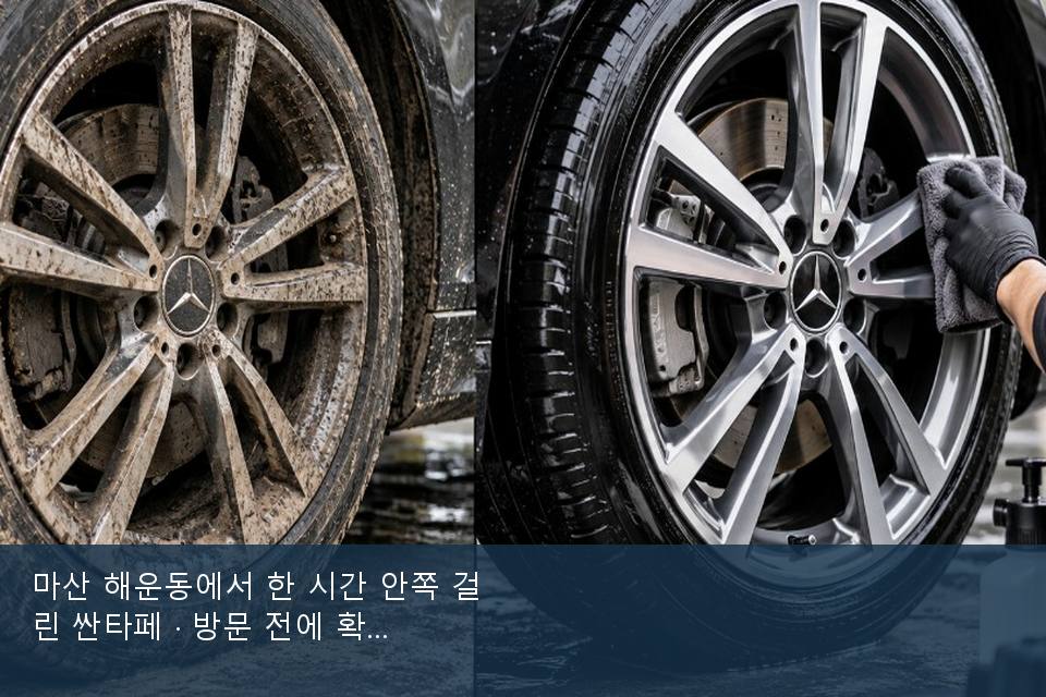 마산 해운동에서 한 시간 안쪽 걸린 싼타페 · 방문 전에 확인한 것